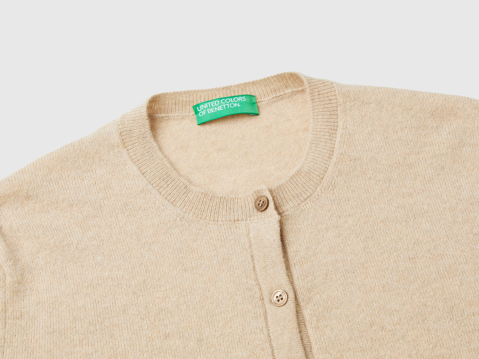 Cardigan in puro cashmere da donna beige 3 | Benetton Outlet