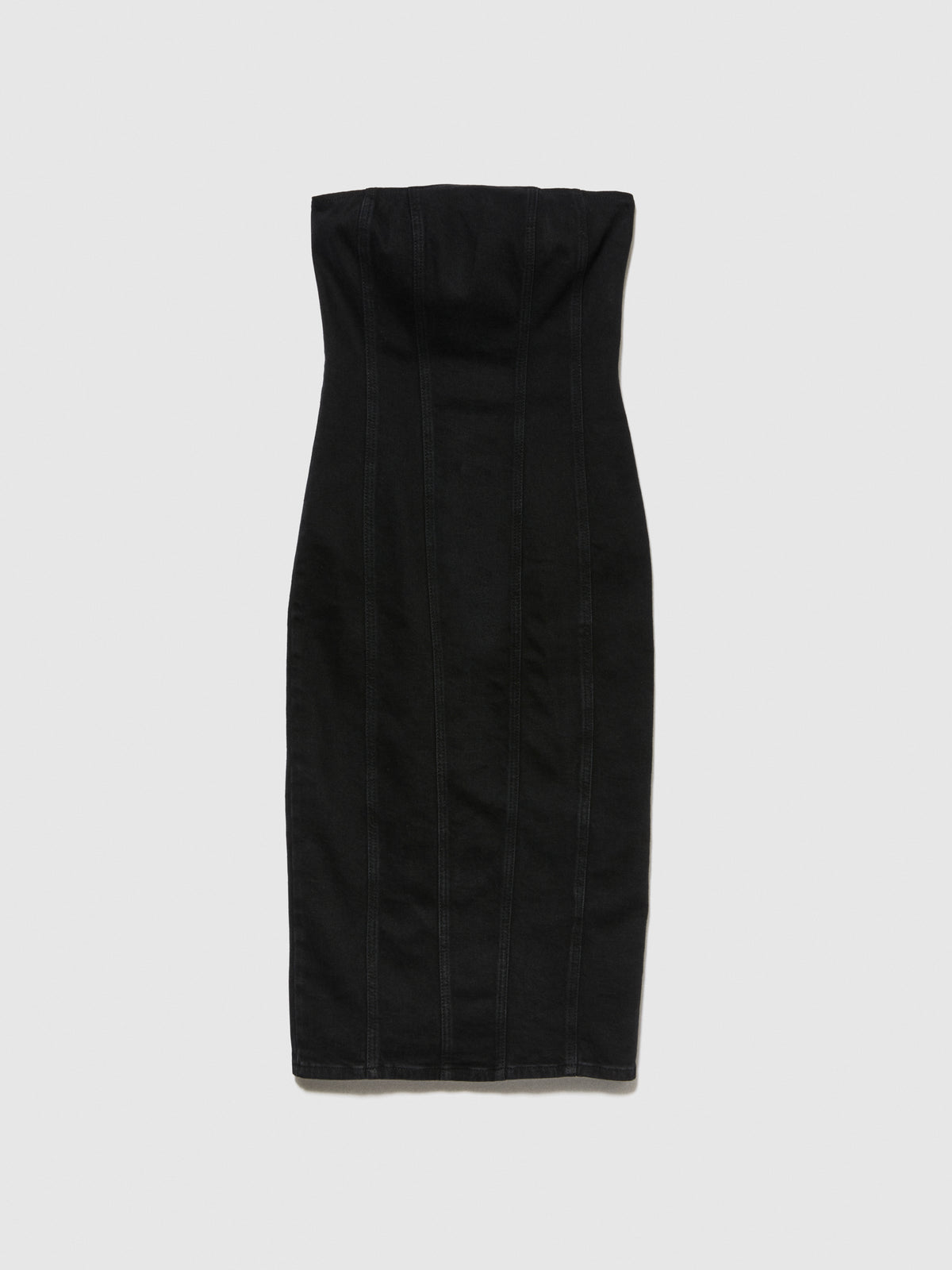 Denim bustier dress da donna nero