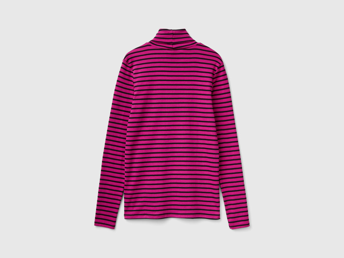 T-shirt lupetto a righe