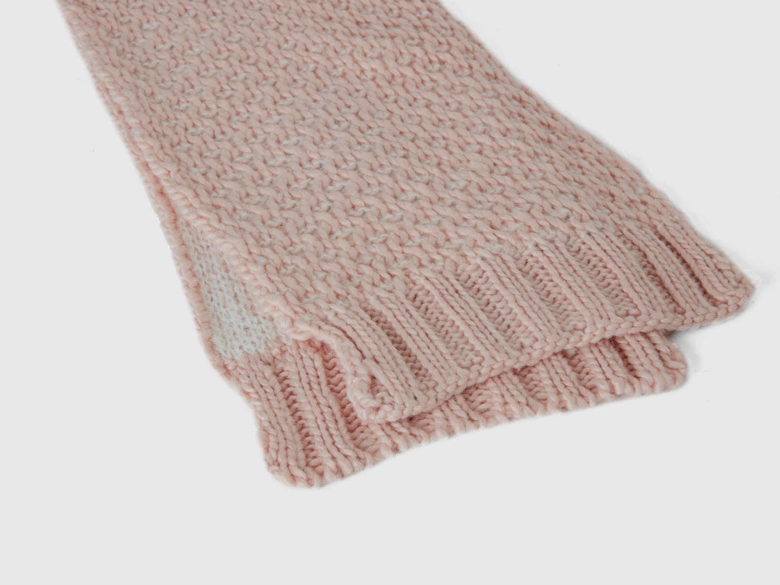 Sciarpa in misto lana da bambina rosa tenue 2 | Benetton Outlet