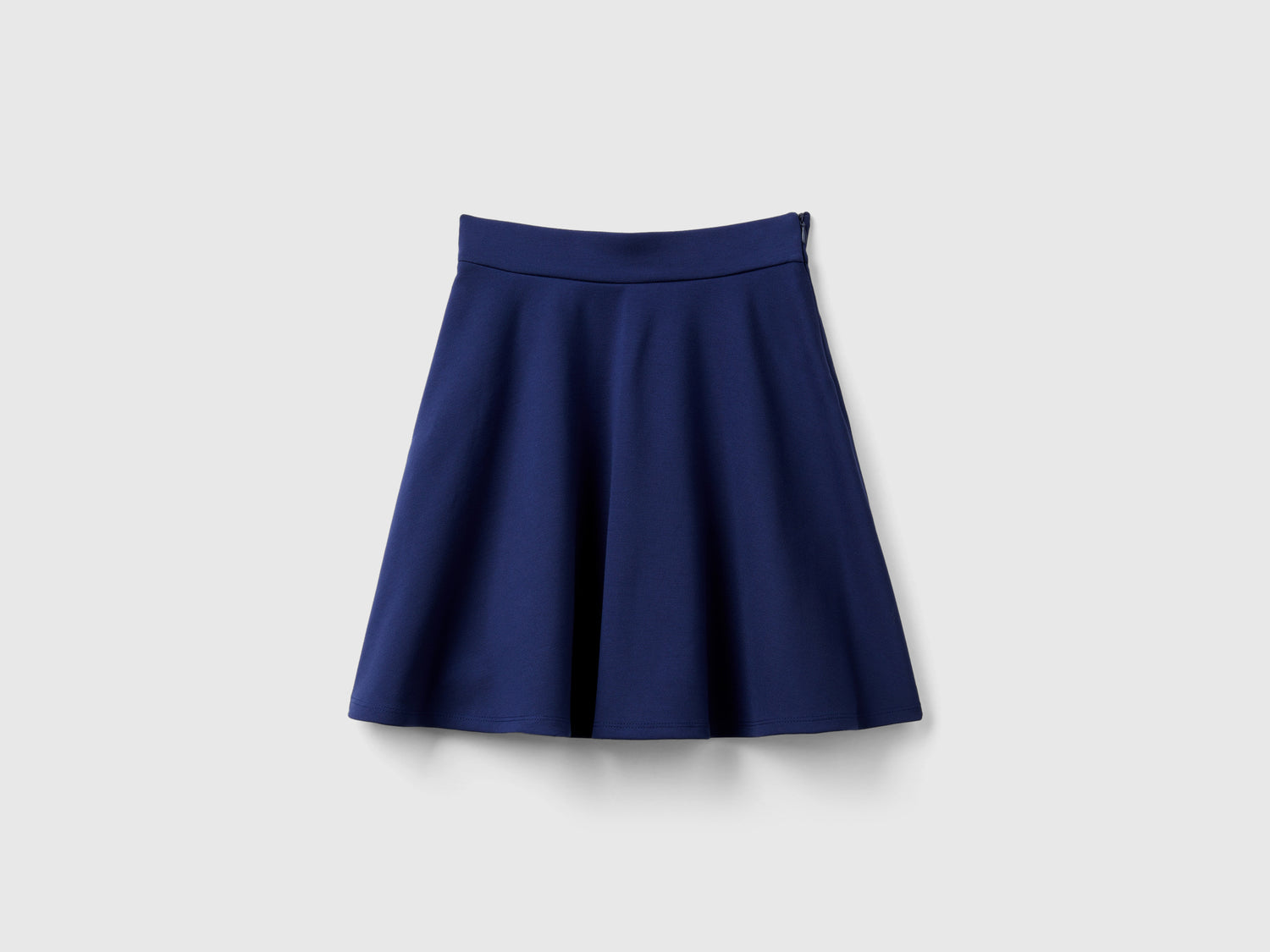 Gonna con pieghe in misto viscosa da bambina blu scuro | Benetton Outlet
