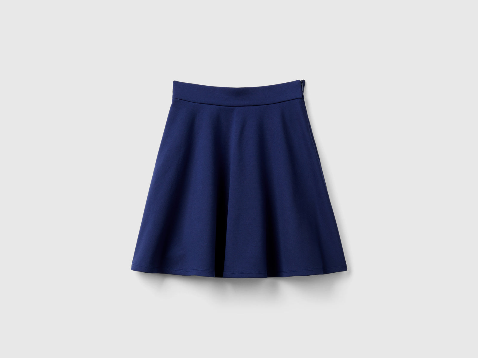 Gonna con pieghe in misto viscosa da bambina blu scuro | Benetton Outlet