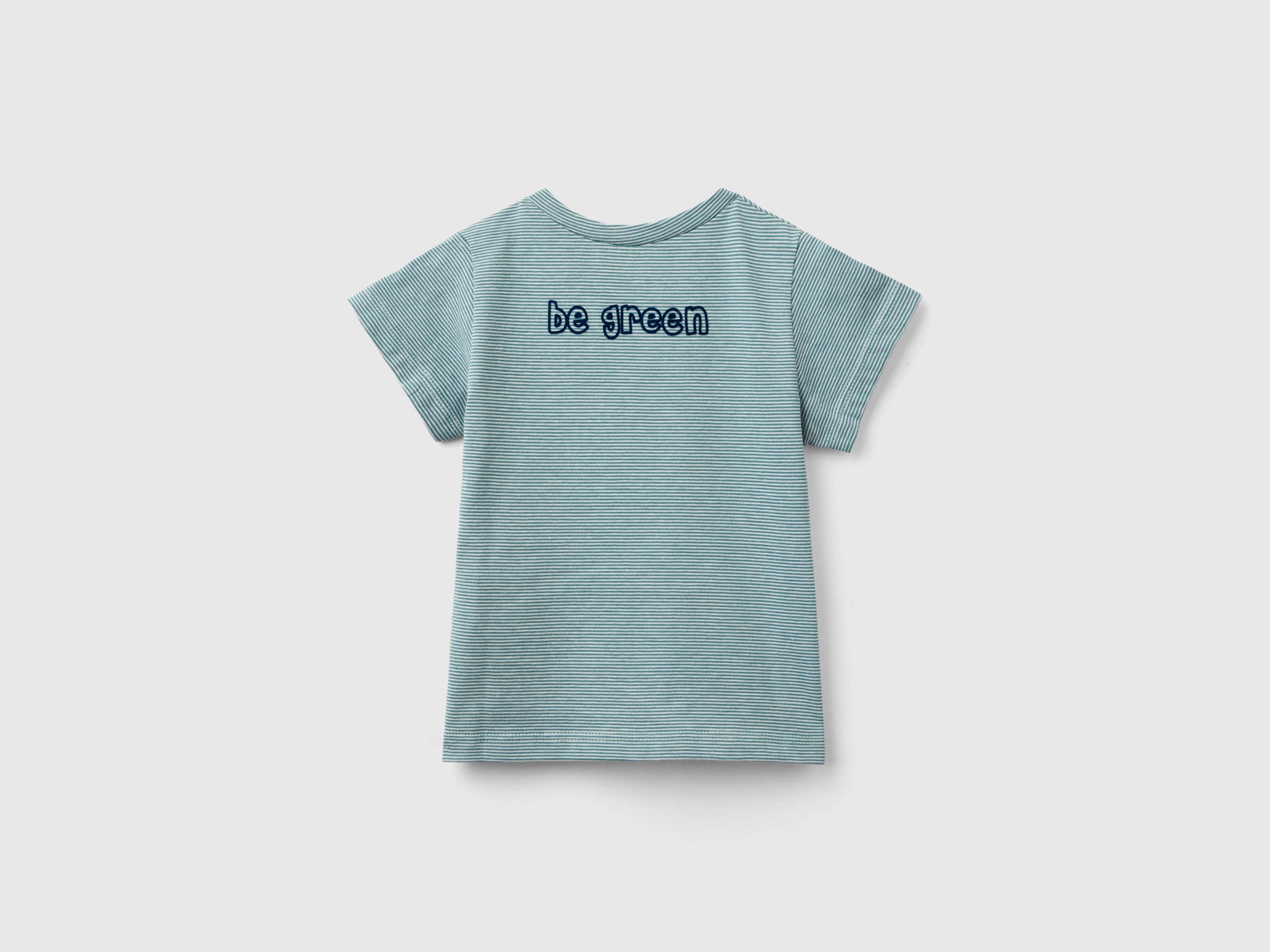 Maglietta con stampa davanti e dietro da neonato verde 2 | Benetton Outlet