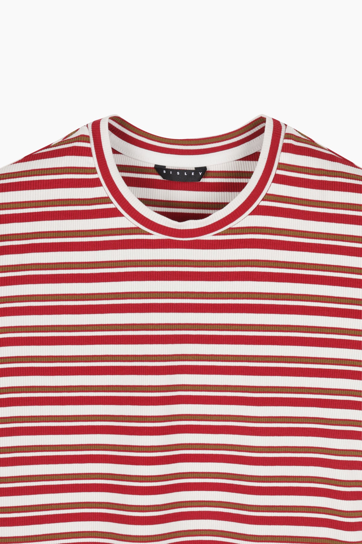 T-shirt a righe rosse