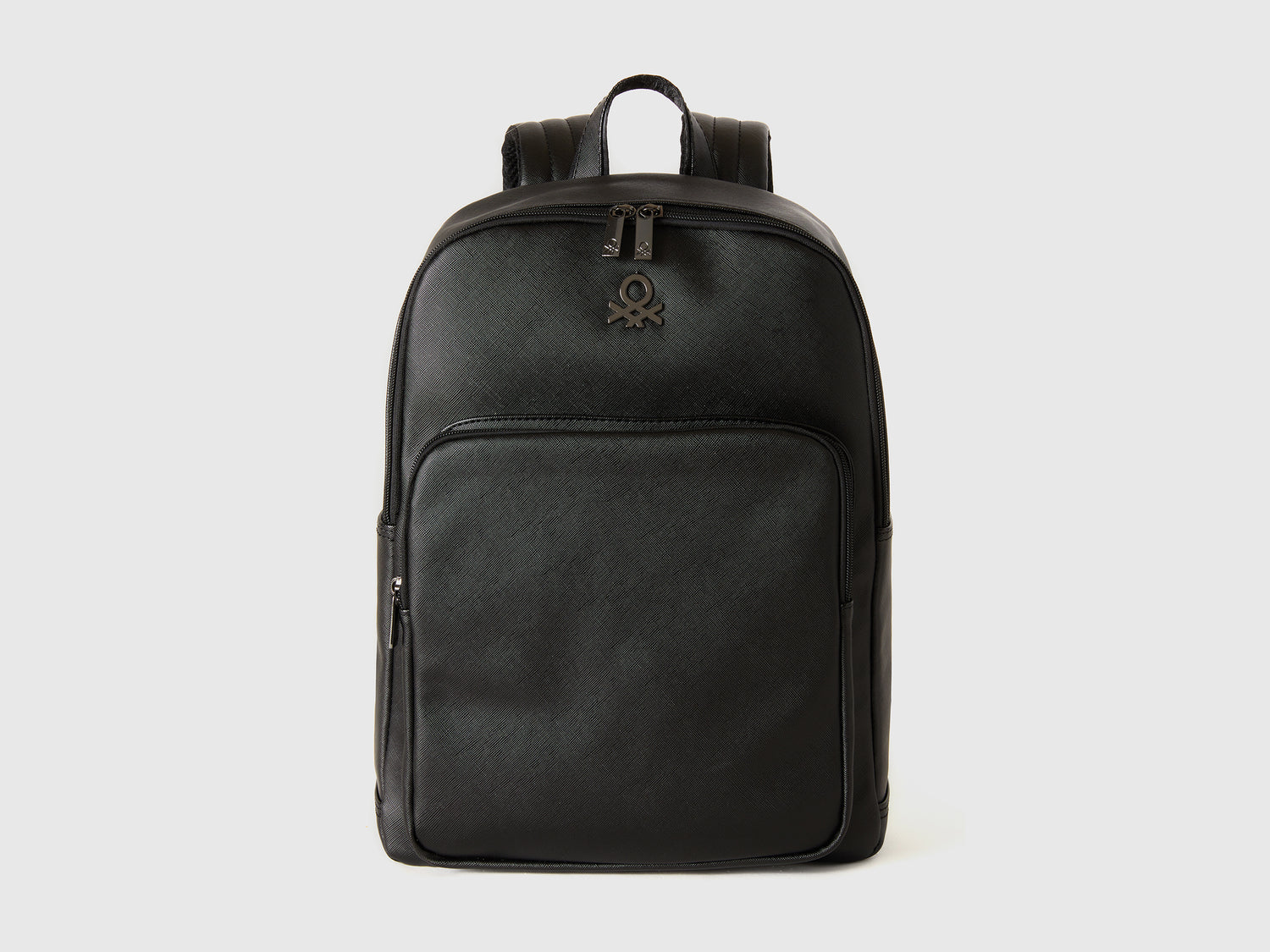 Zaino in tessuto spalmato da uomo nero | Benetton Outlet