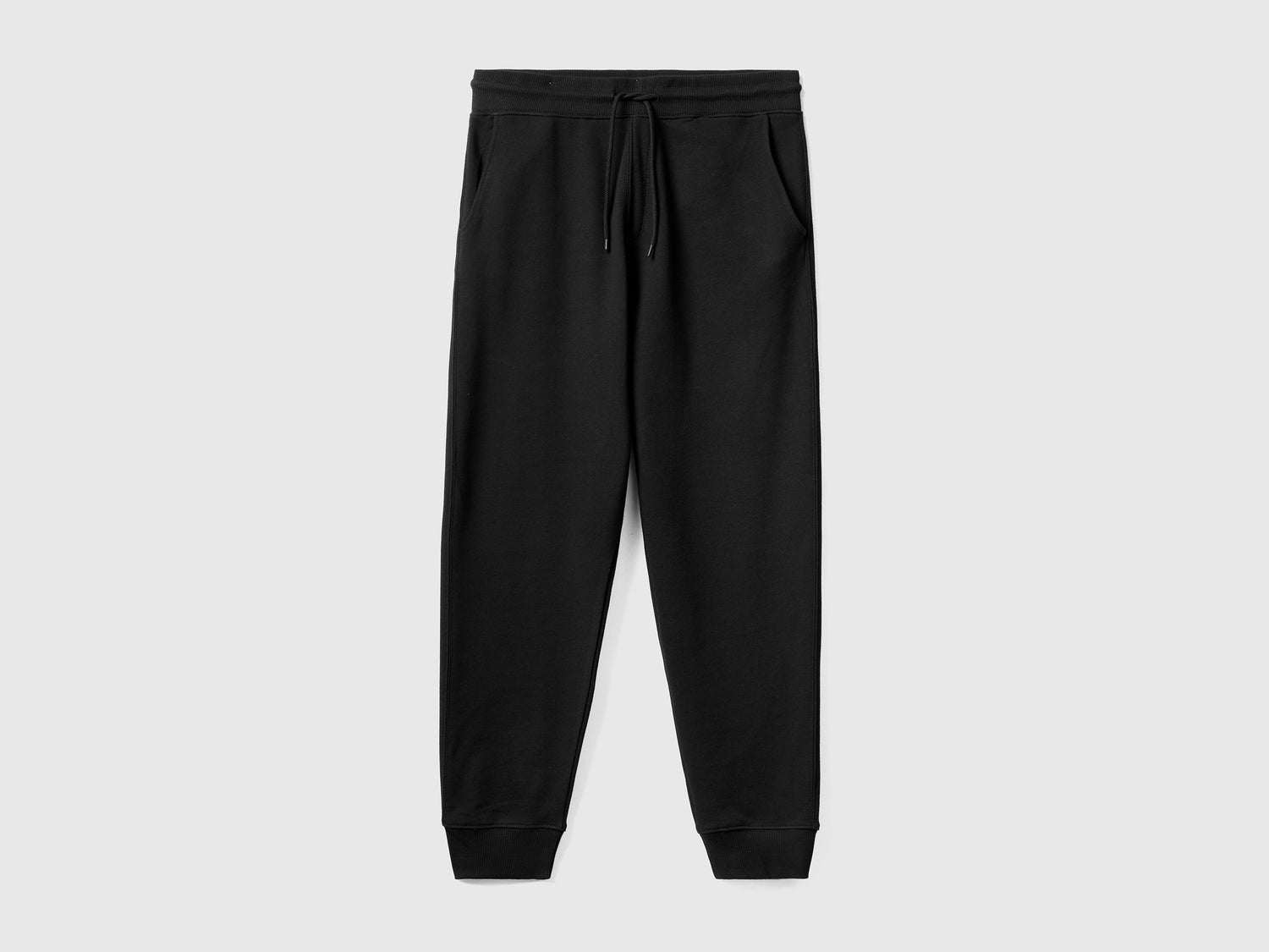 Joggers in felpa 100% cotone da uomo nero | Benetton Outlet