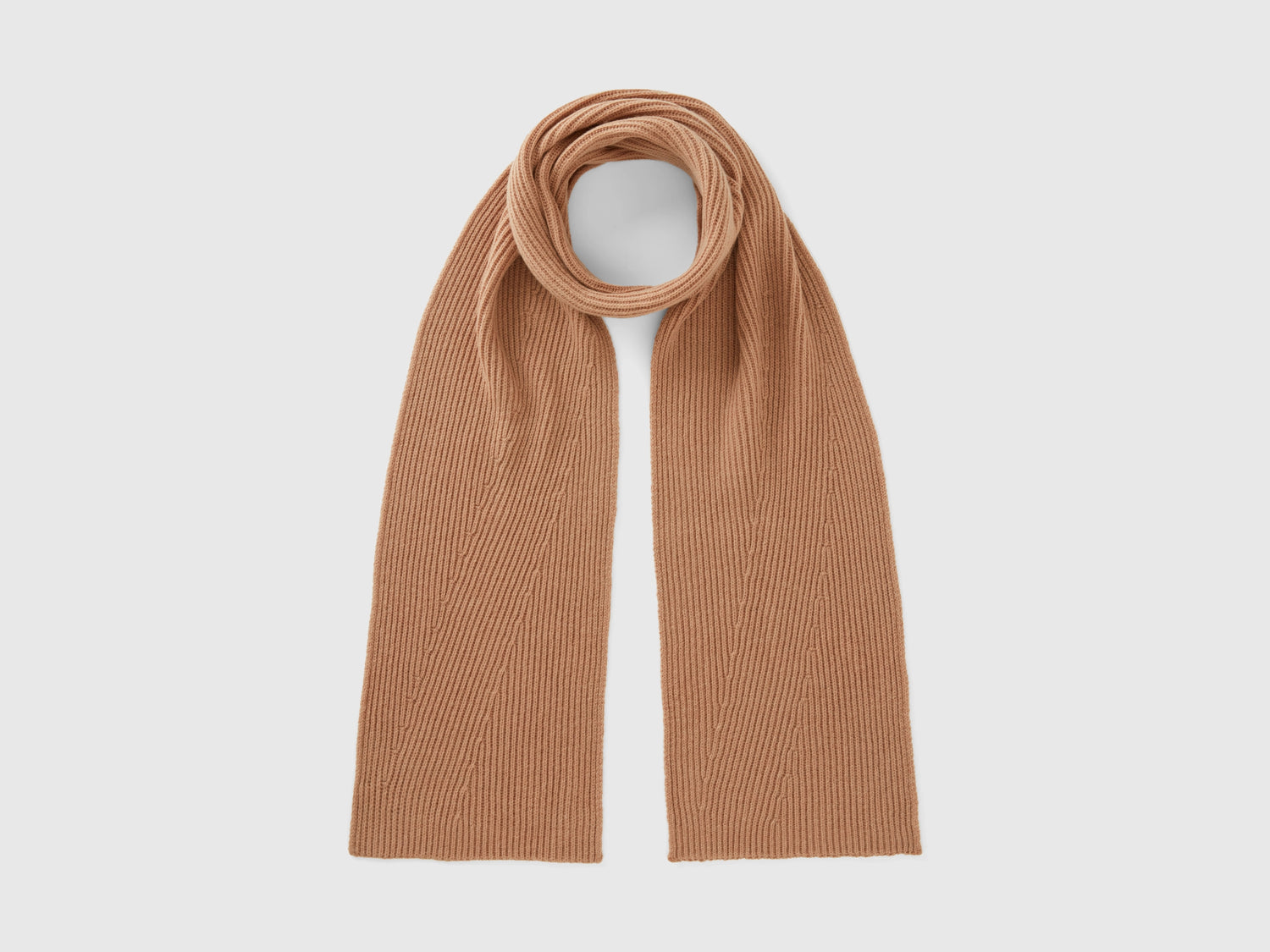 Sciarpa in misto lana da donna cammello | Benetton Outlet
