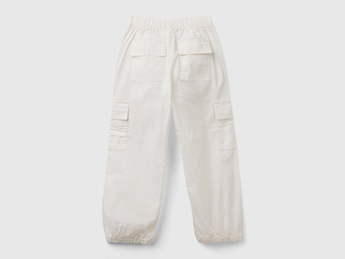 Pantaloni cargo in cotone stretch
