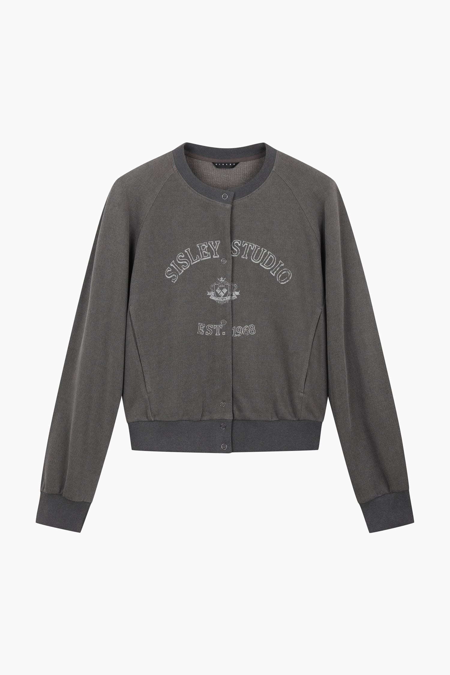 Felpa effetto bomber "Sisley Studio" da donna grigio scuro | Sisley Outlet