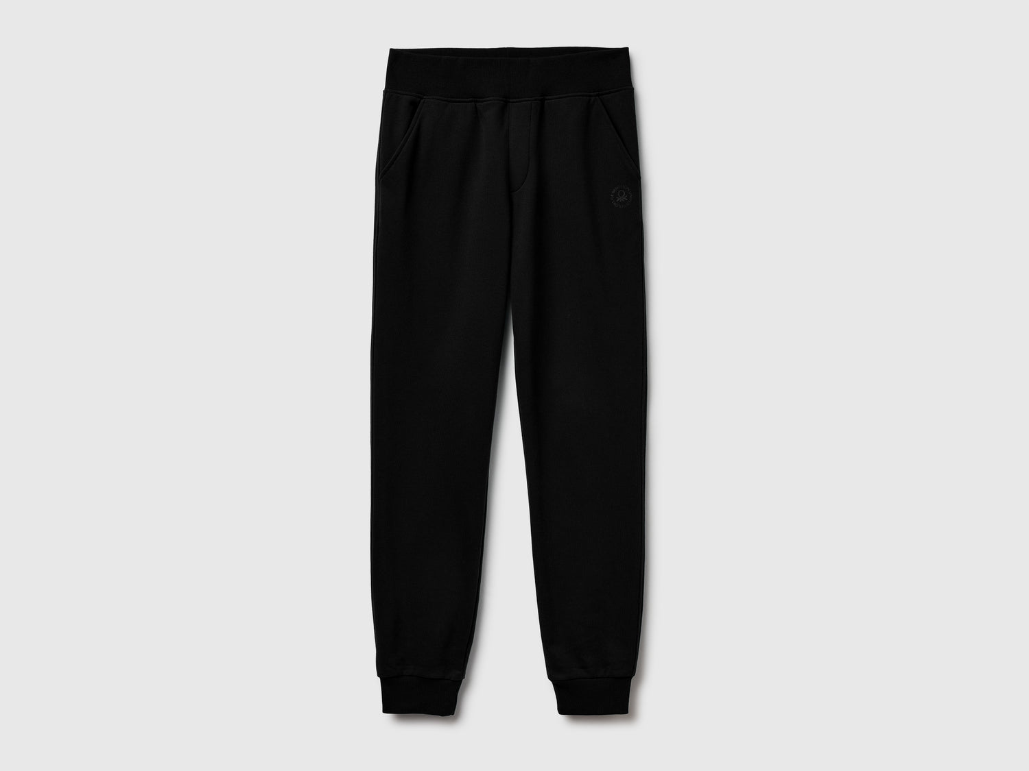 Joggers in felpa di misto cotone da donna nero | Benetton Outlet