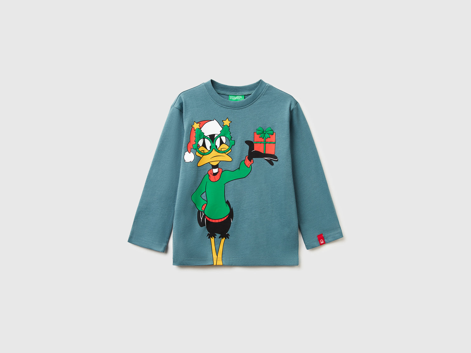 T-shirt natalizia Daffy Duck ©Looney Tunes da bimbo turchese | Benetton Outlet