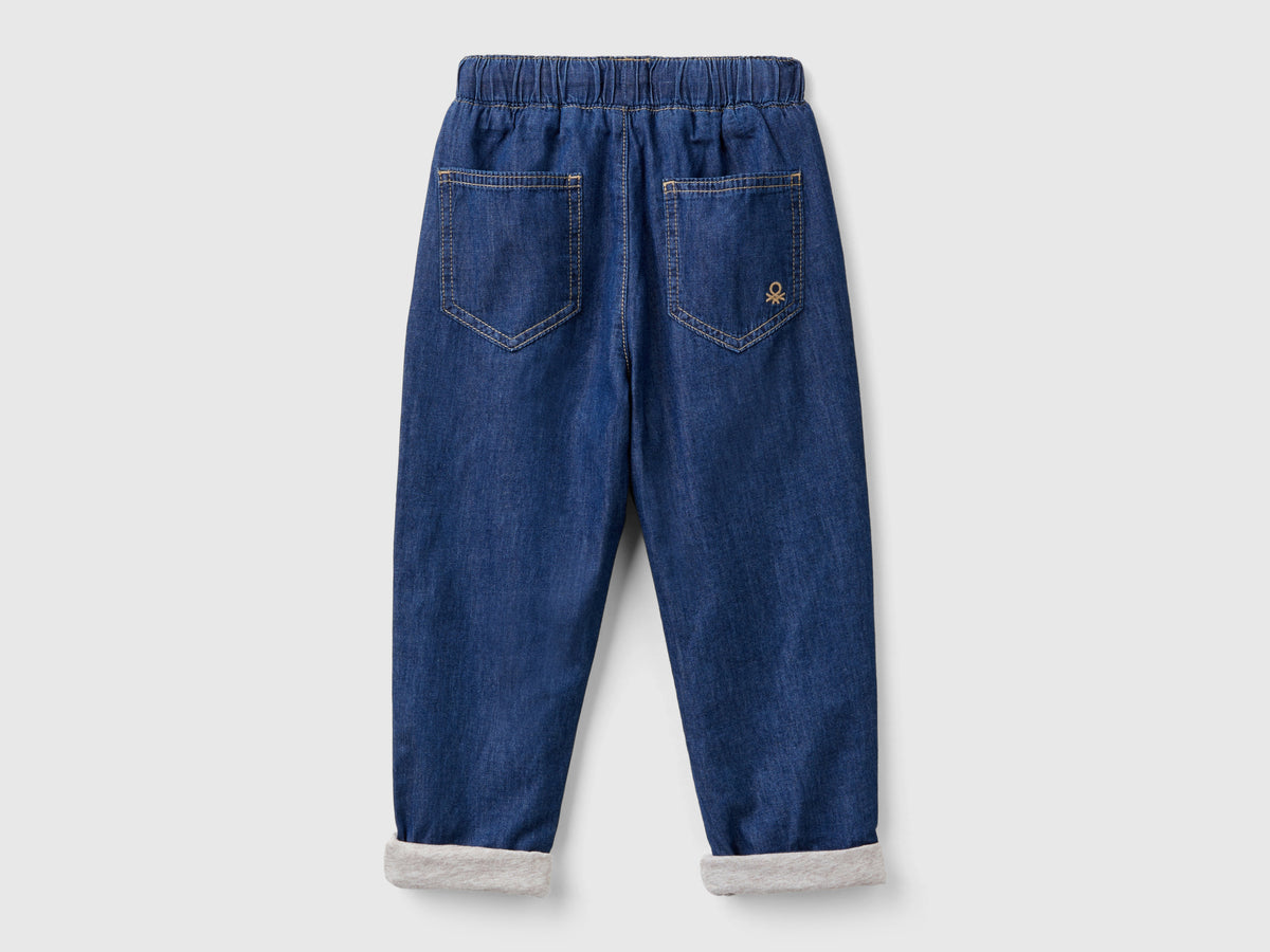 Joggers foderati in jeans