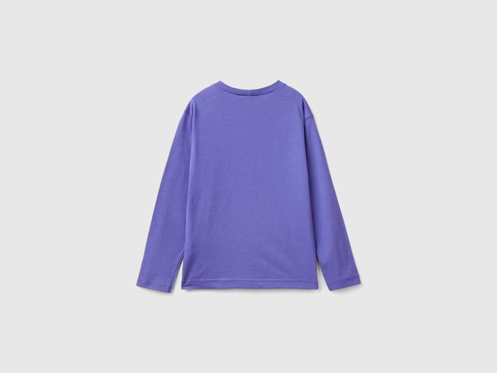 T-shirt con stampa in caldo cotone bio da bambino viola 2 | Benetton Outlet