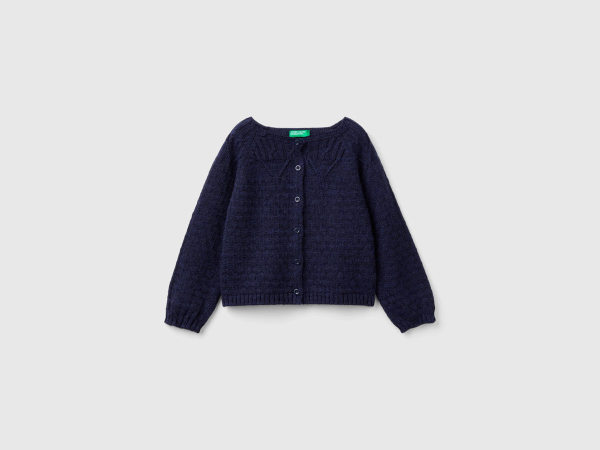 Cardigan con dettagli traforati