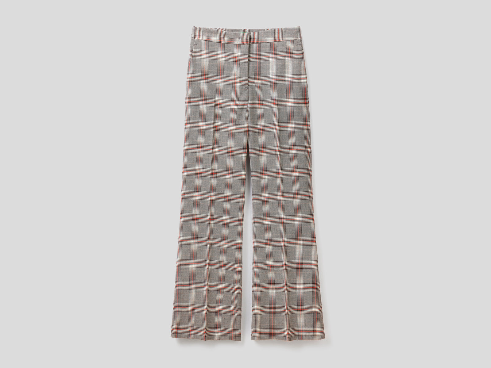 Pantaloni fantasia in flanella da donna marrone | Benetton Outlet