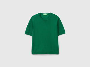 Maglia manica corta in pura lana Merino
