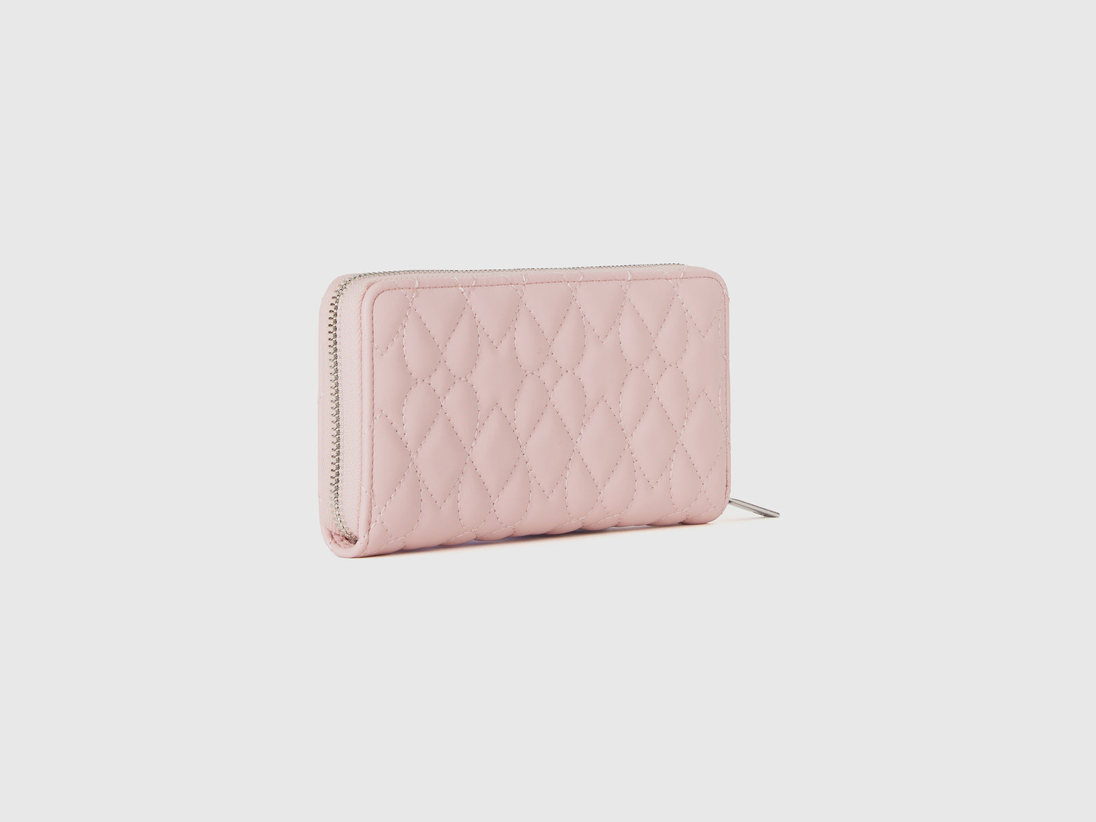 Portafoglio cuore in tessuto spalmato da donna rosa tenue 2 | Benetton Outlet