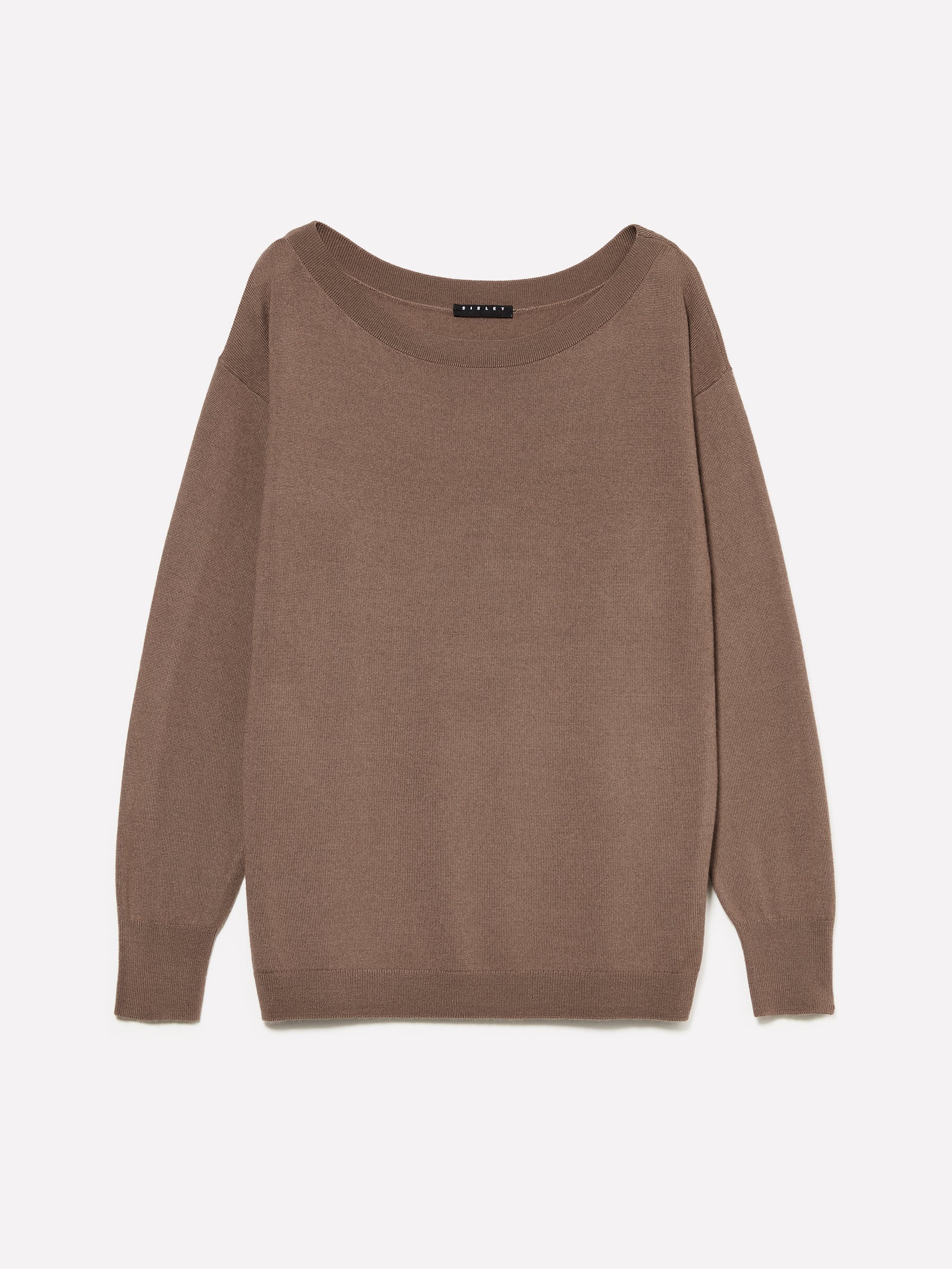 Maglia con scollo a barca da donna marrone | Sisley Outlet