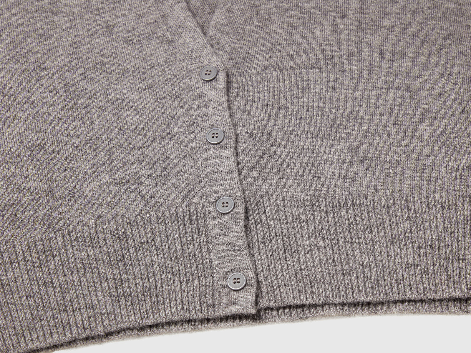 Cardigan in misto cashmere da donna grigio scuro 3 | Benetton Outlet