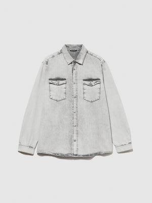 Camicia di jeans lavaggio acid