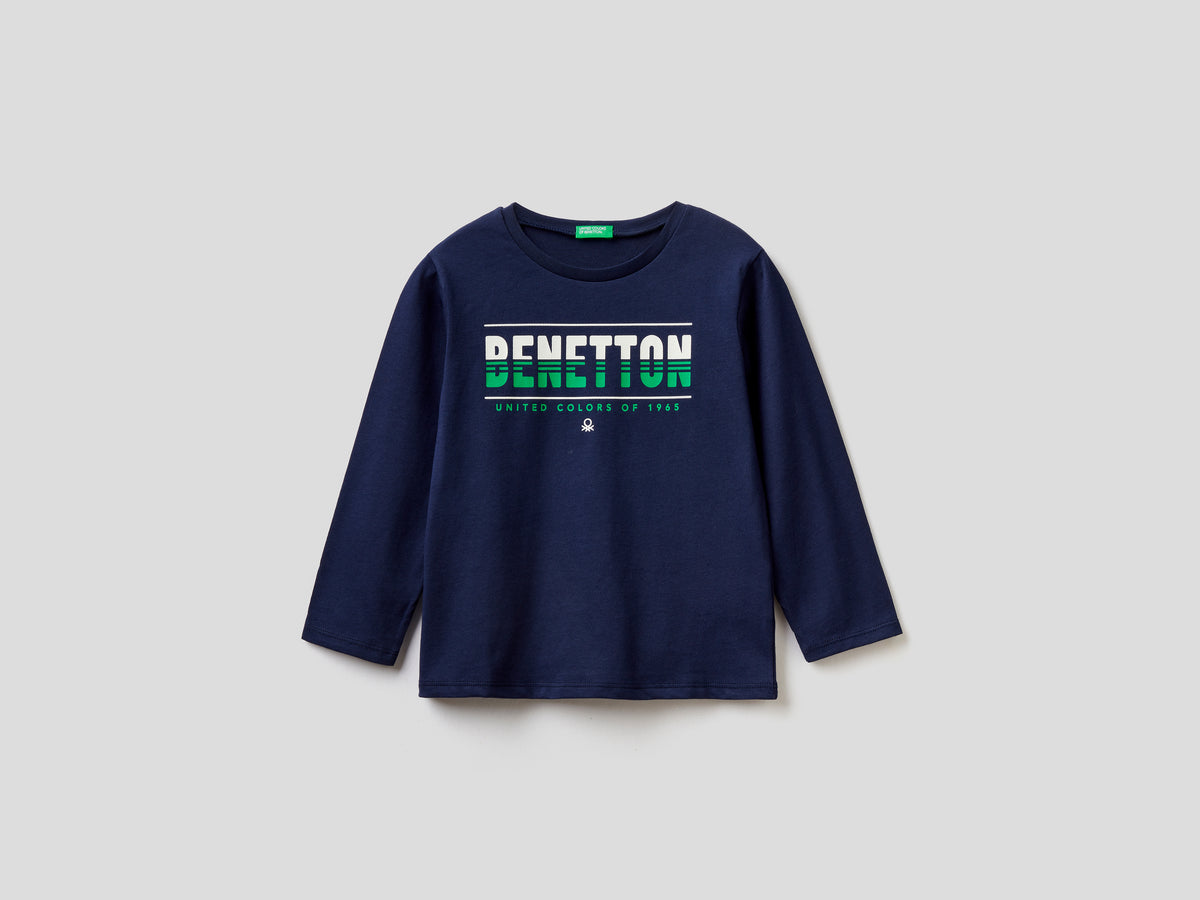 T-shirt manica lunga in cotone