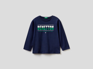 T-shirt manica lunga in cotone