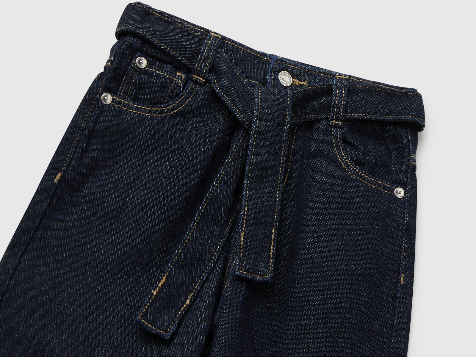 Jeans wide fit con fusciacca da bimba blu 3 | Benetton Outlet