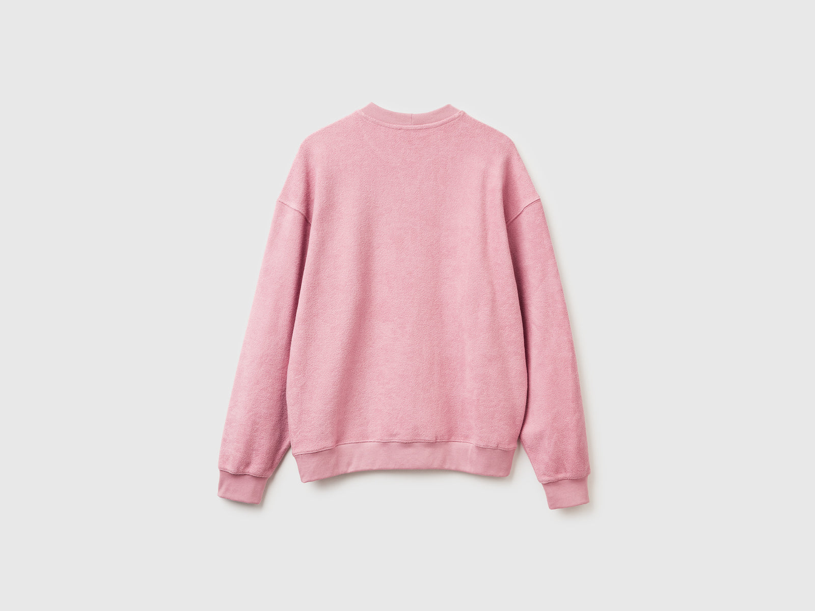 Felpa in puro cotone da uomo rosa 2 | Benetton Outlet