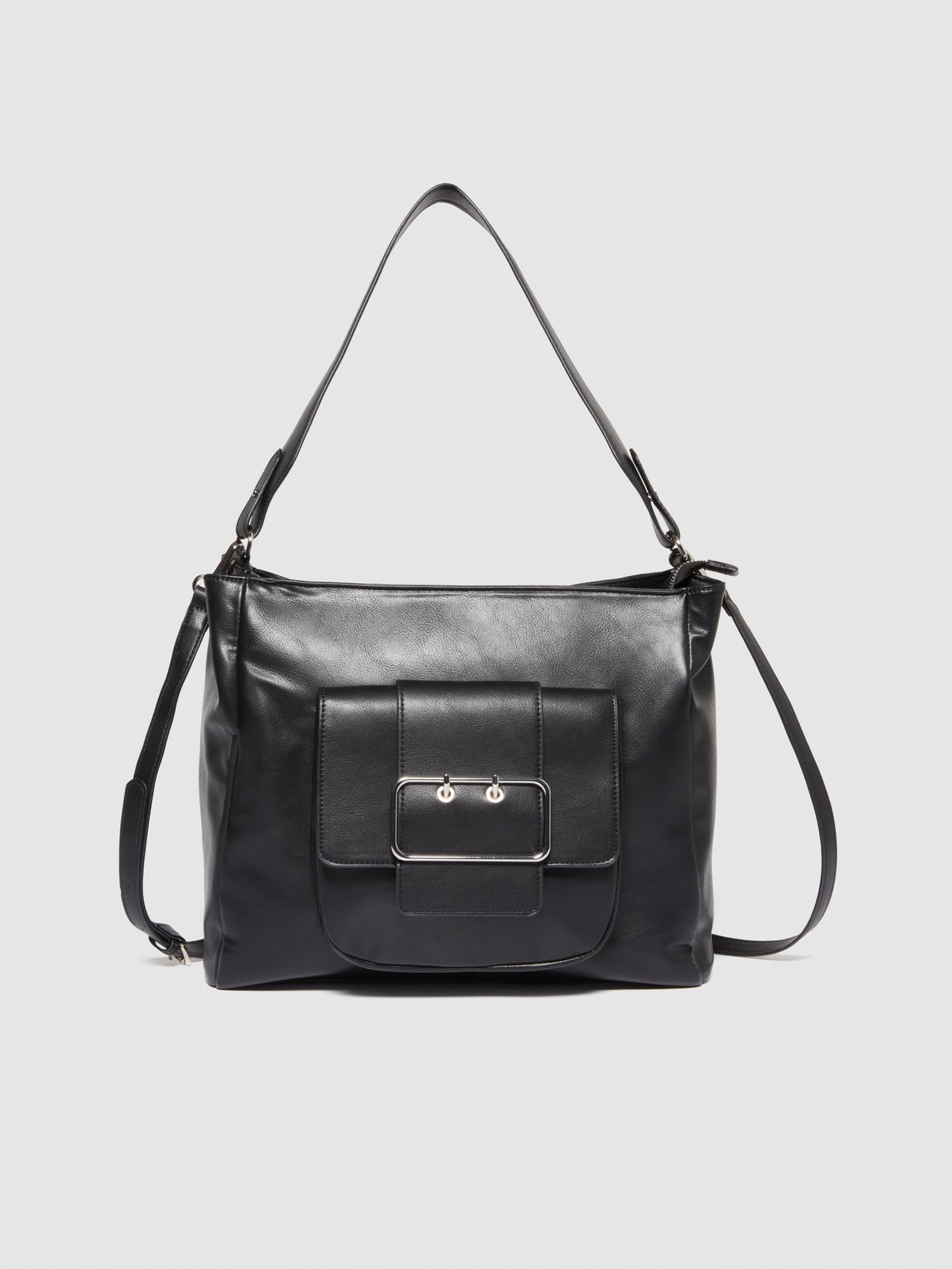 Hobo con maxi fibbia da donna nero | Sisley Outlet