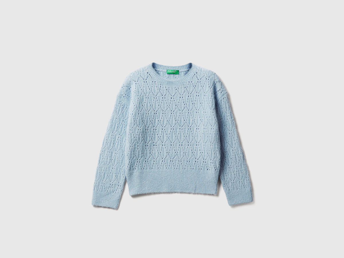 Maglia traforata in misto cotone
