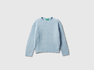 Maglia traforata in misto cotone