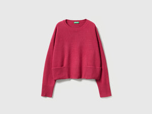Maglione in misto lana e viscosa