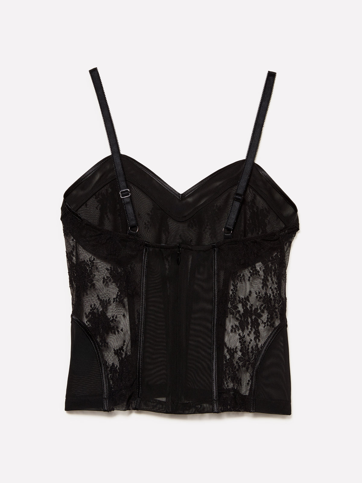 Top in tulle e pizzo