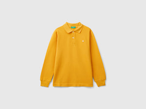 Polo manica lunga 100% cotone bio