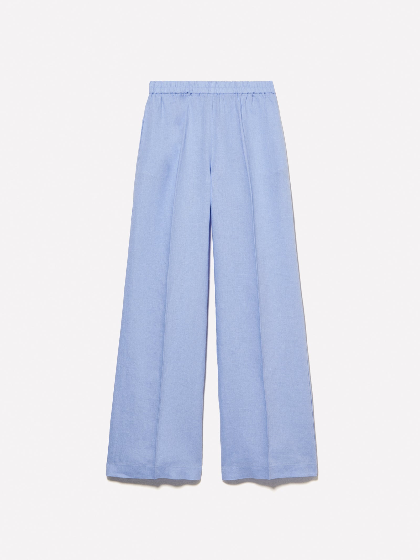 Light blue 100% linen flare fit trousers da donna azzurro | Sisley Outlet