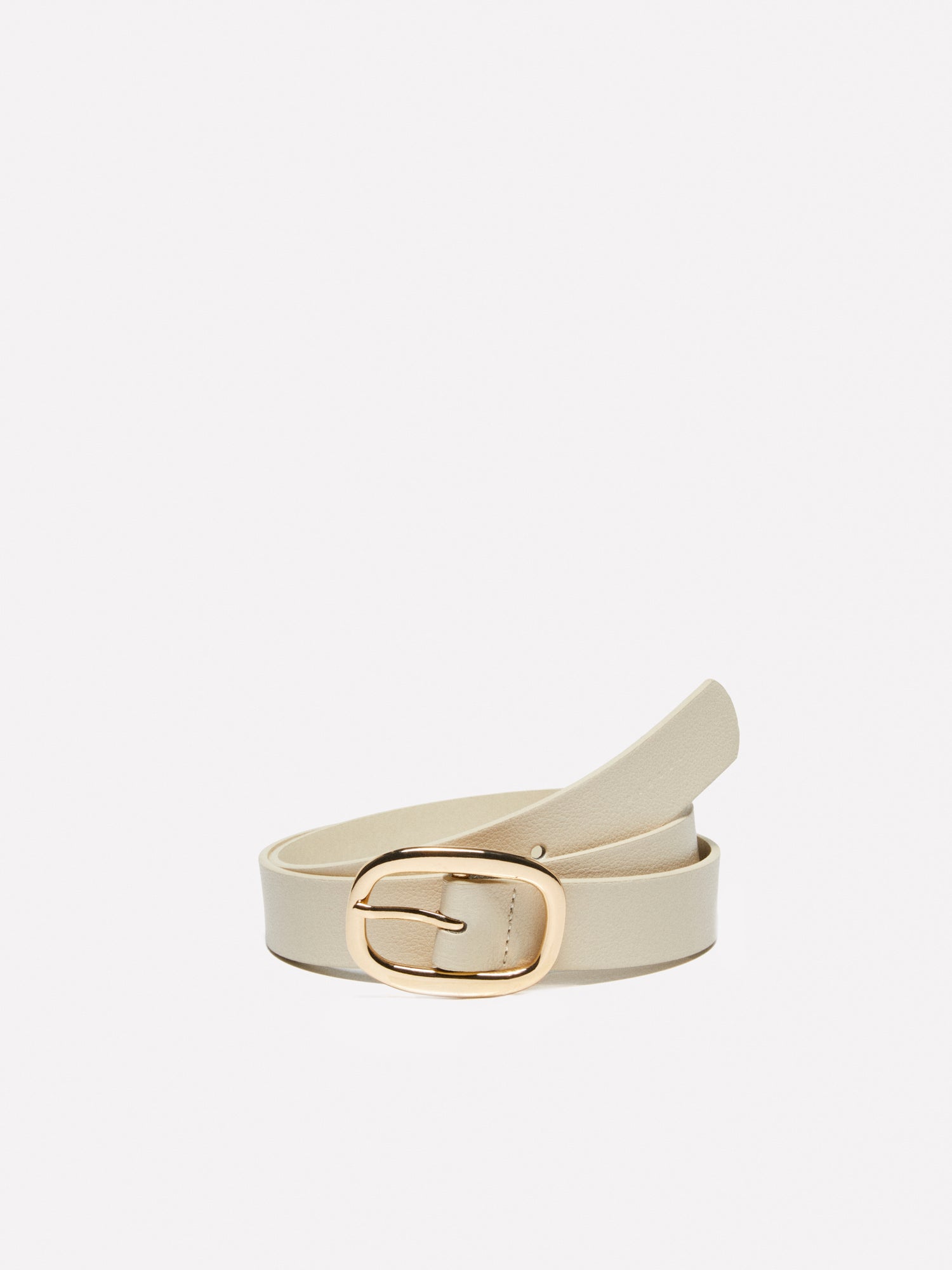 Cintura bianco panna con fibbia ovale da donna vaniglia | Sisley Outlet