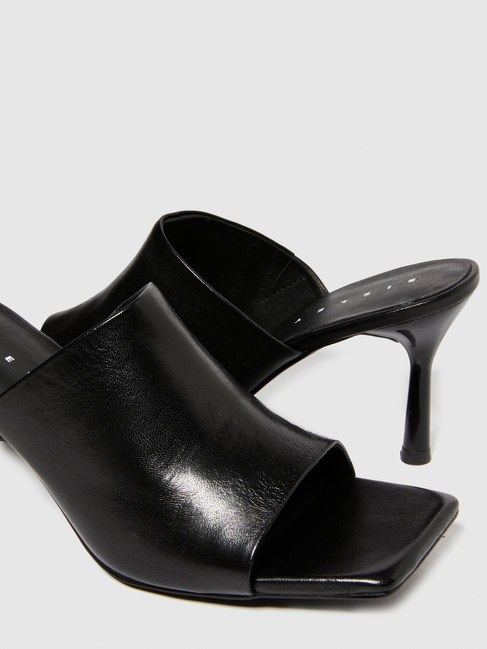 Sandali alti in 100% pelle da donna nero 3 | Sisley Outlet