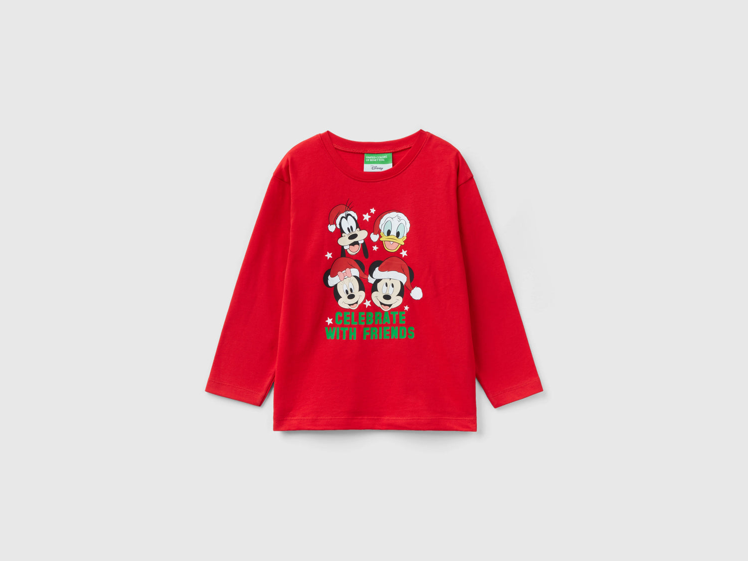 Maglietta ©Disney natalizia da bimbo rosso | Benetton Outlet