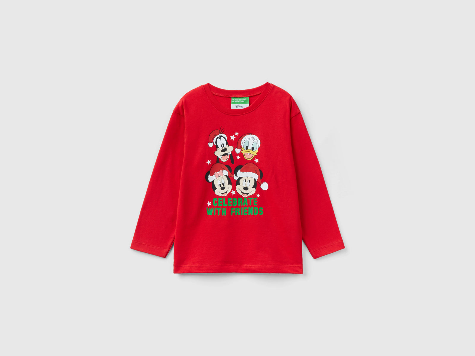 Maglietta ©Disney natalizia da bimbo rosso | Benetton Outlet