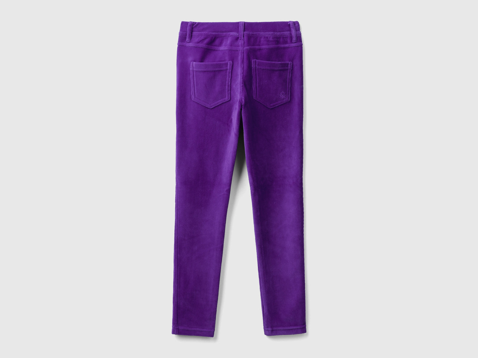 Pantaloni super skinny in ciniglia da bambina viola 2 | Benetton Outlet