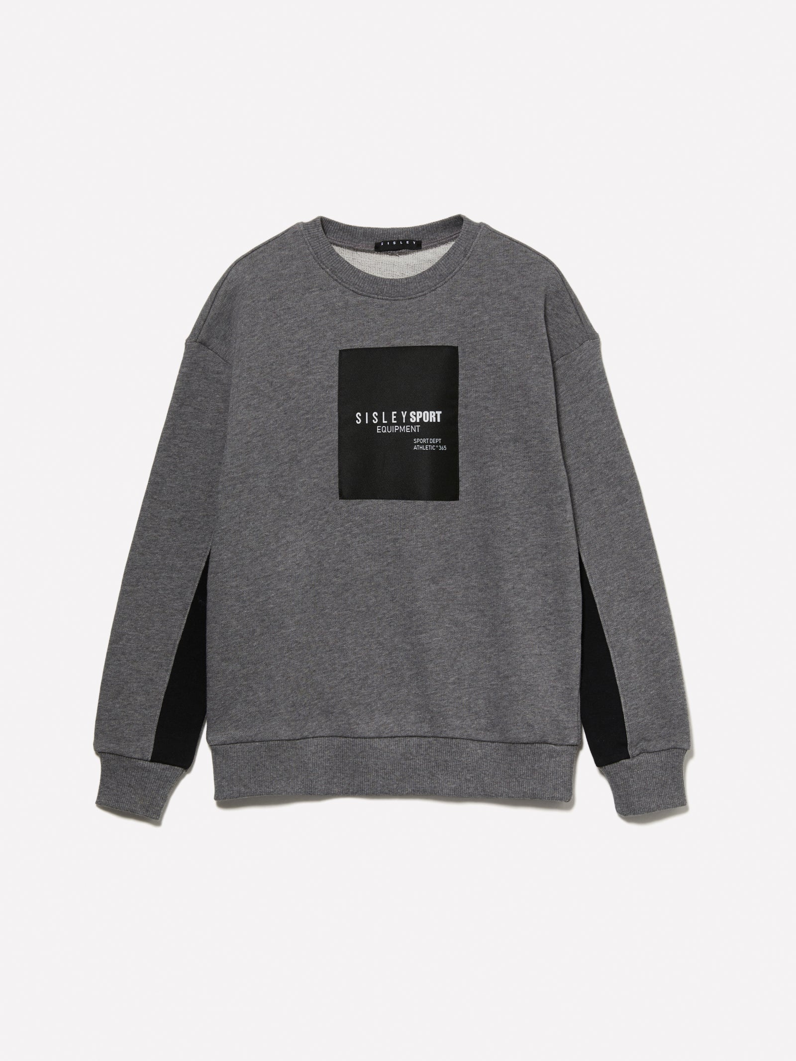 Felpa con etichetta logata da bambino grigio | Sisley young Outlet