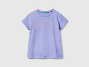 T-shirt girocollo a manica corta in puro cotone