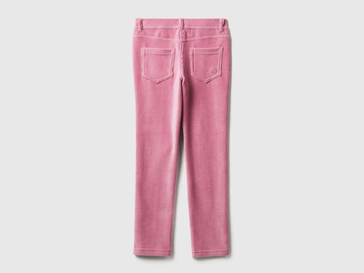 Pantaloni super skinny in ciniglia