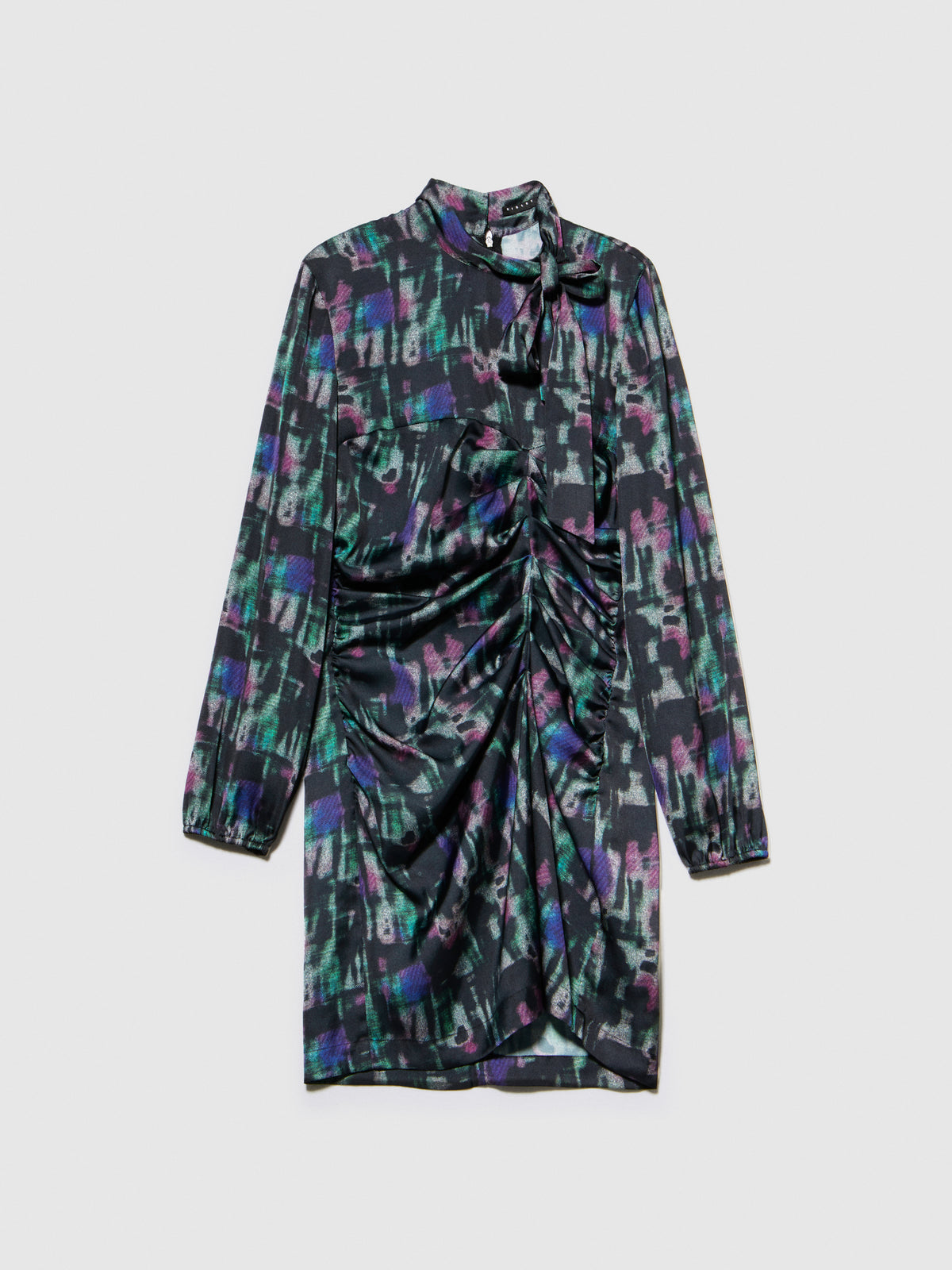 Vestito stampato con sciarpina