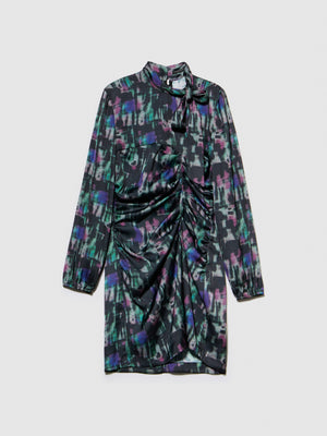 Vestito stampato con sciarpina
