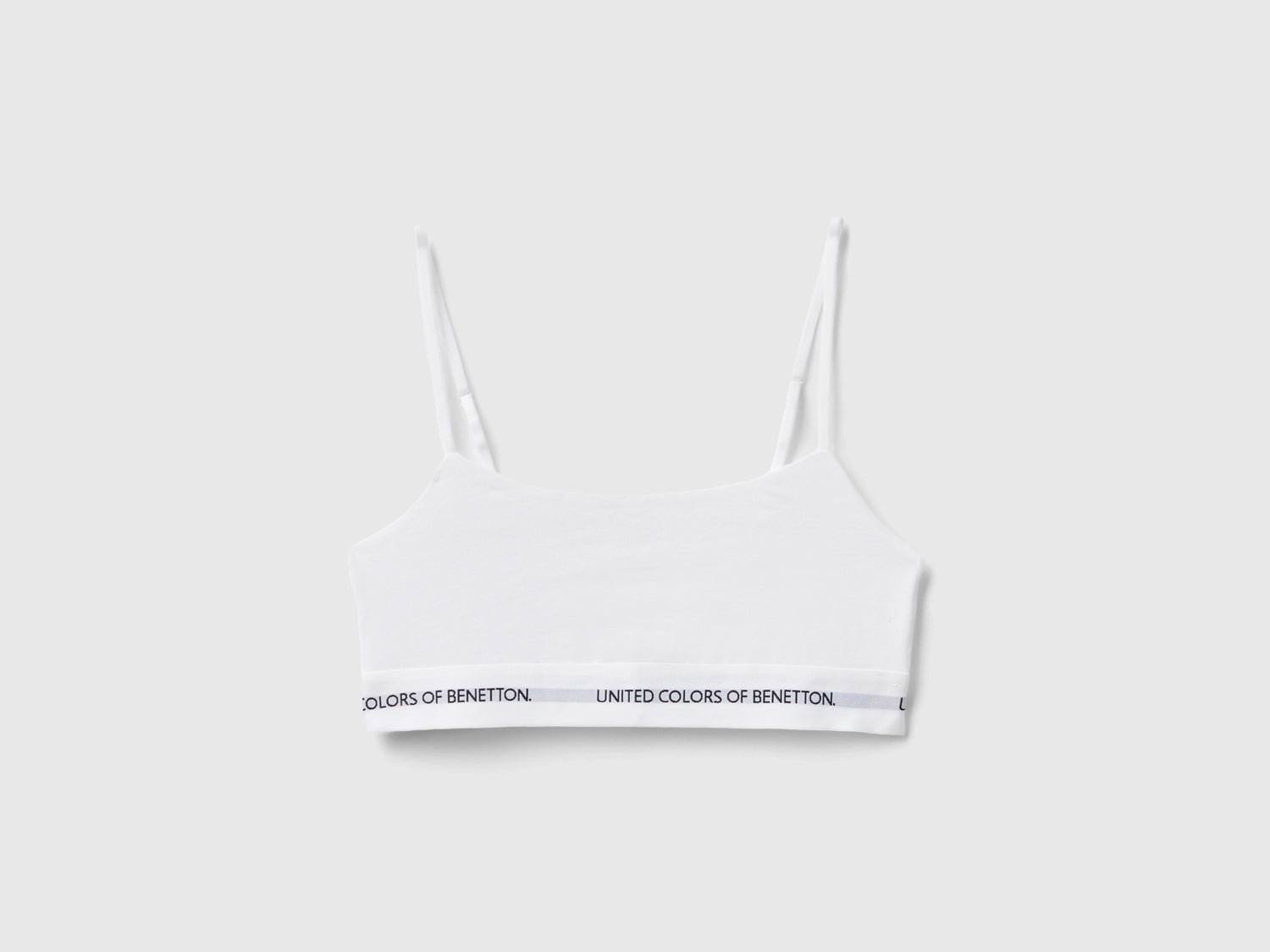 Reggiseno a top in cotone bio da donna bianco | Benetton Outlet