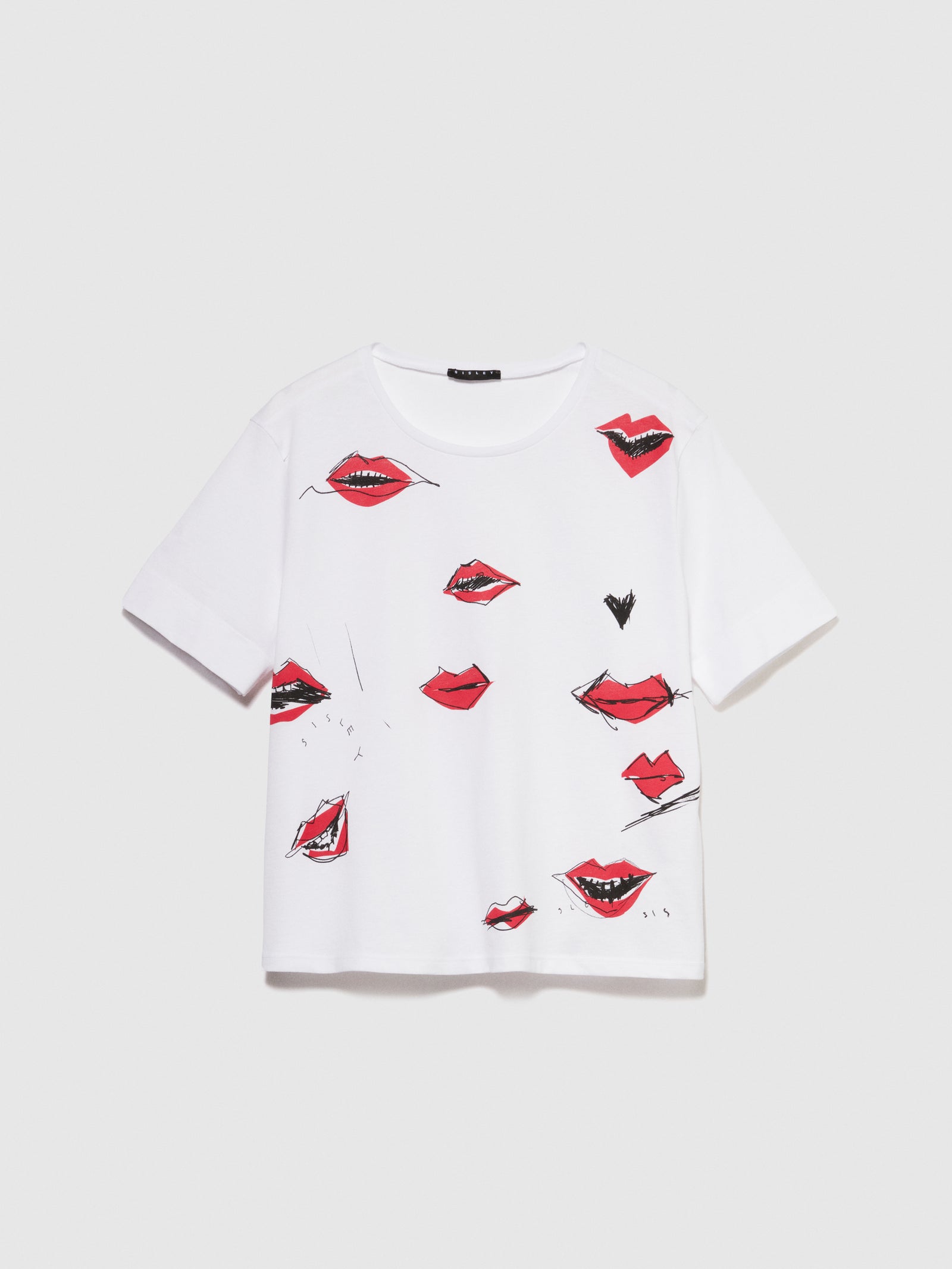 T-shirt con stampa da donna bianco | Sisley Outlet