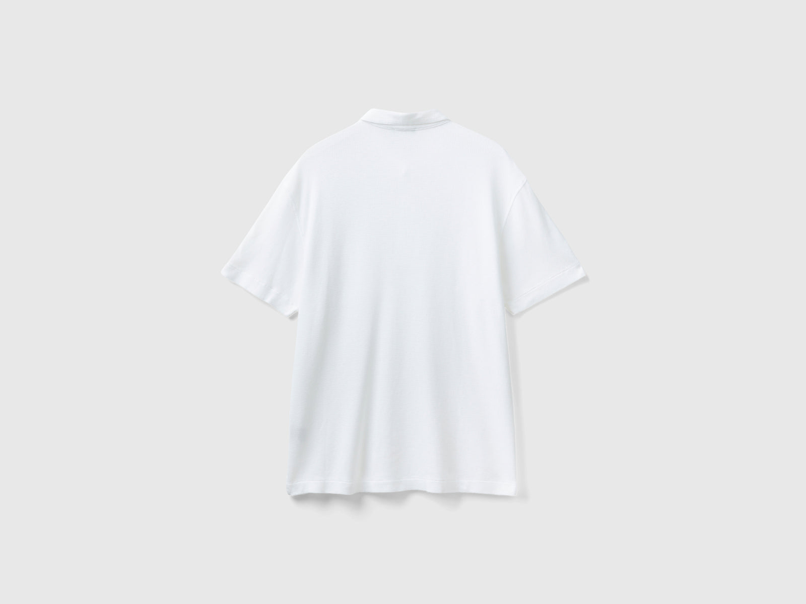 Polo con taschino relaxed fit da uomo bianco panna 2 | Benetton Outlet