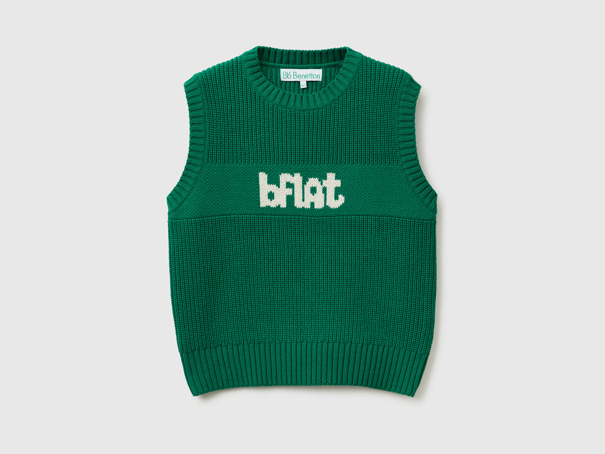 Gilet lavorato con intarsio
