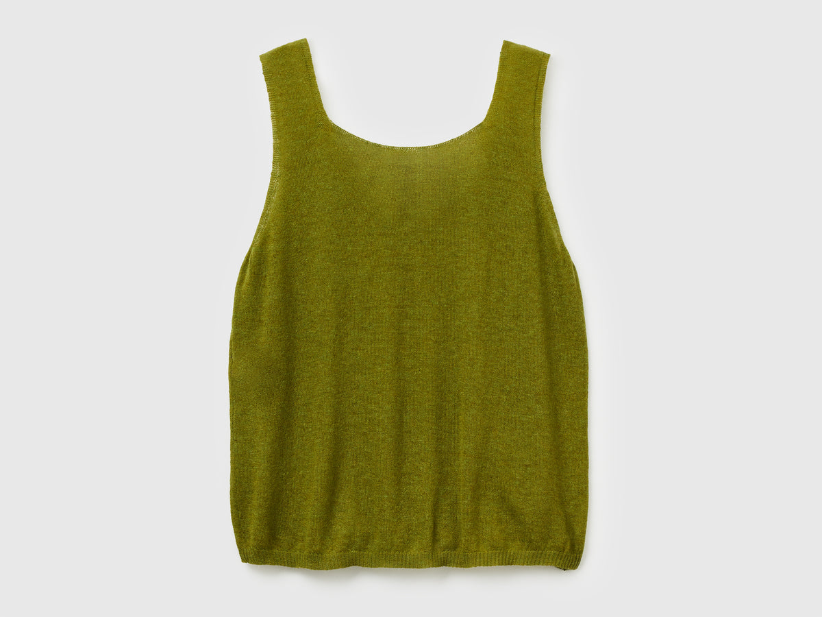 Canotta reversibile in misto alpaca